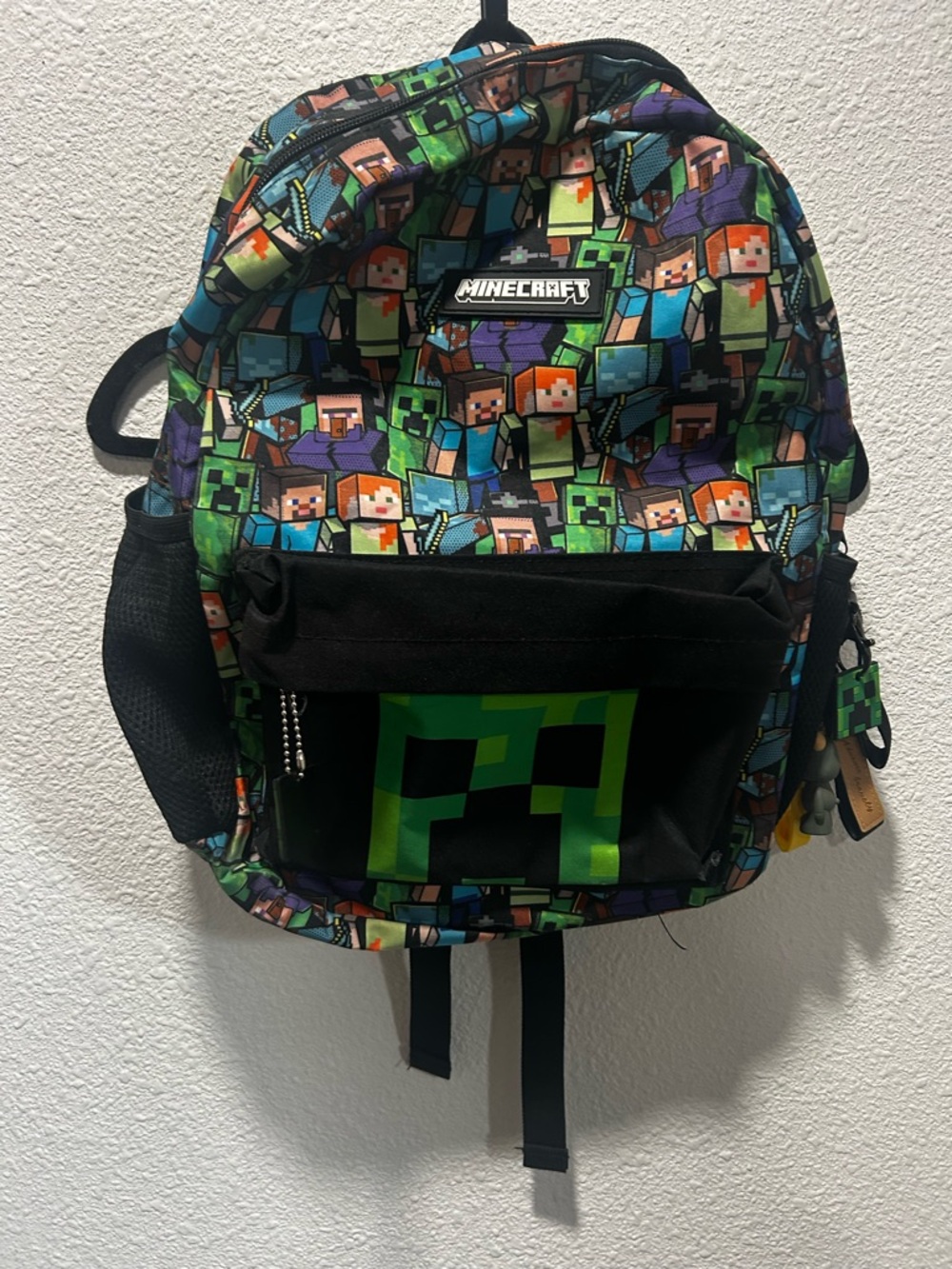Minecraft Kids' Backpack with Creeper Print - Multi